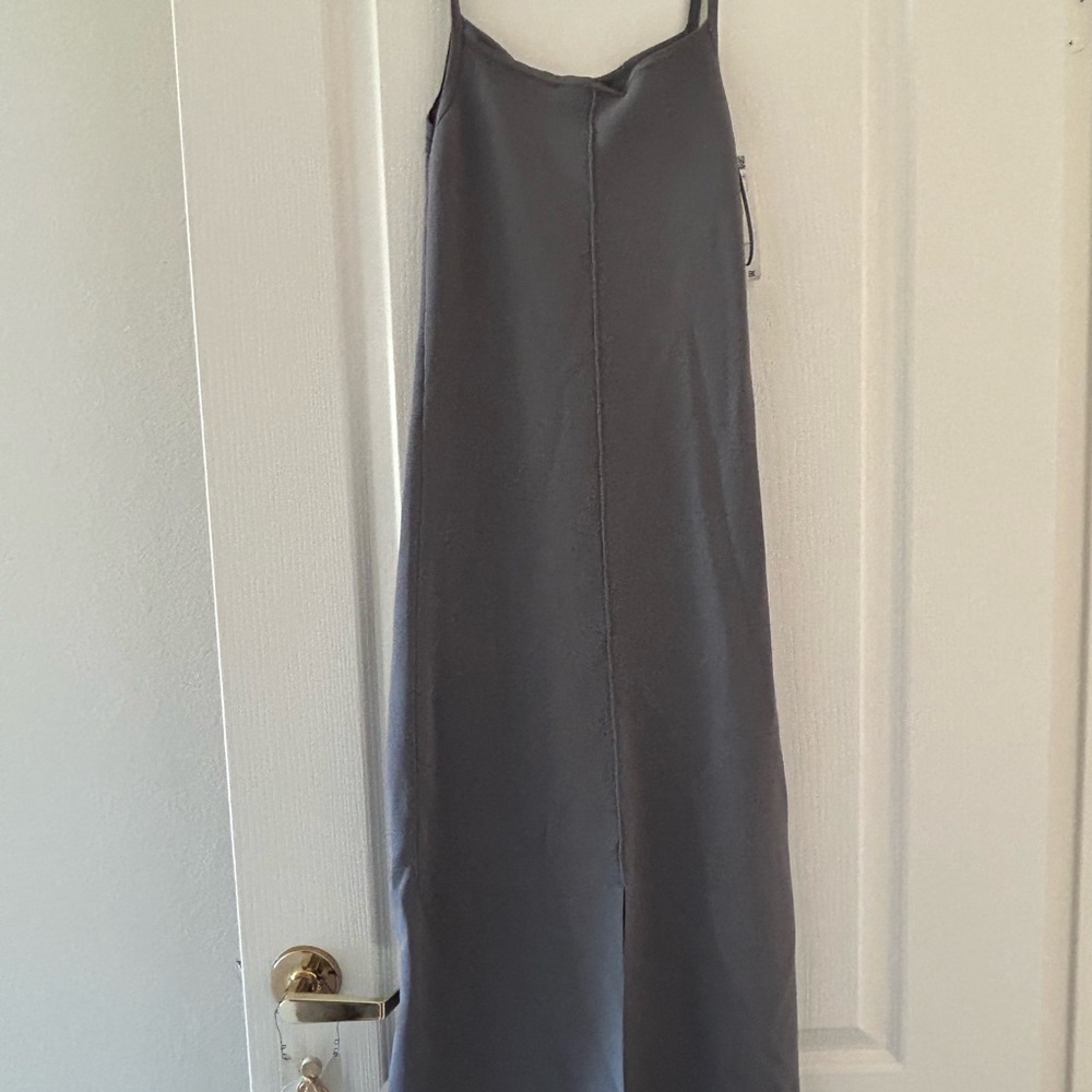 Elegant Gray Spaghetti Strap Dress